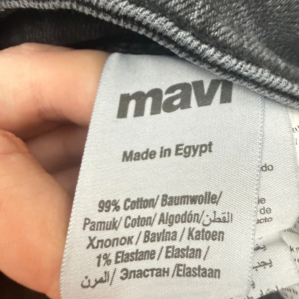 Mavi Jeans Zach Straight Leg Mens 33 Charcoal Gray Casual Faded Stretch Denim